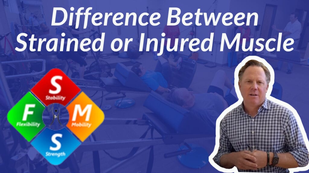 How can I tell the difference between a strained or injured muscle
